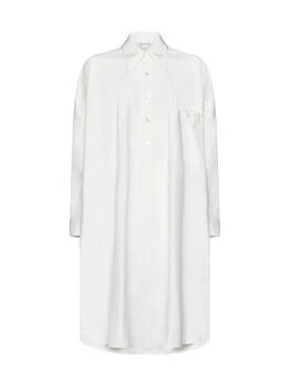 Bottega Veneta | Bottega Veneta Half-Buttoned Shirt Dress