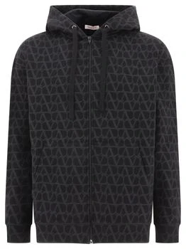Valentino | Valentino Toile Iconographe Zip-Up Drawstring Hoodie