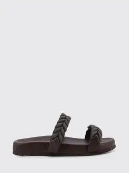 Brunello Cucinelli | Woven Leather Sandals with Monili Brunello Cucinelli