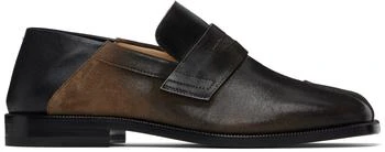 MAISON MARGIELA | Black & Brown Tabi City Loafers
