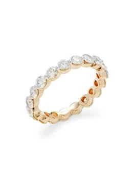 Saks Fifth Avenue | ​​14K Yellow Gold & 1.8 TCW Diamond Eternity Ring