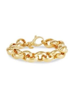 Saks Fifth Avenue | 14K Goldplated Sterling Silver Oval Link Bracelet