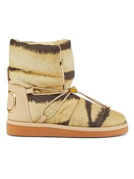 Valentino | 25MM VLogo Tie-Dye Nylon 
Leather Winter Boots