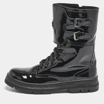 Dolce & Gabbana | Dolce & Gabbana Black Patent Leather Combat Boots Size 38