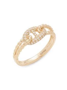 Effy | 14K Yellow Gold 
0.18 TCW Diamond Ring