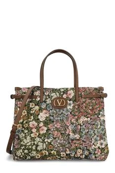 Valentino | Valentino Antibes Floral Patterned Medium Tote Bag