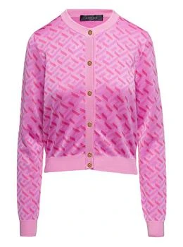 Versace | Versace La Greca Monogram Button-Up Cardigan