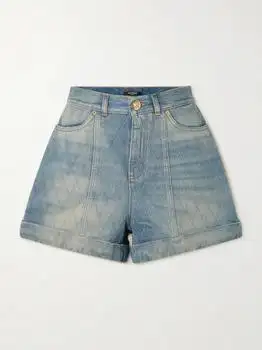 Balmain | Embroidered Denim Shorts - Light denim