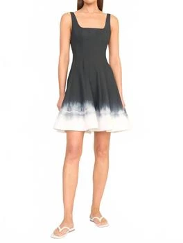 Wells Mini Dress In Onyx Tie Dye