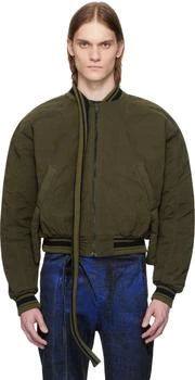 Khaki Strap Bomber Jacket