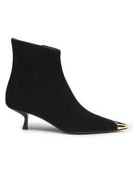 Giuseppe Zanotti | 90MM Suede Cap-Toe Kitten-Heel Booties
