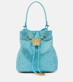 Versace | La Medusa Medium embellished bucket bag