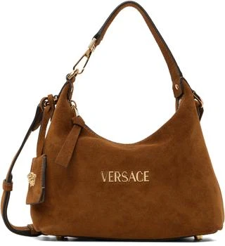 Versace | Tan Versace Tag Suede Bag