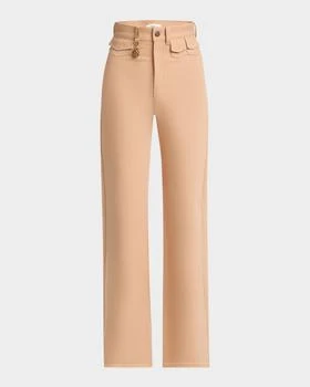 Chloé | High Rise Flared Jeans, Pink