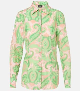 ETRO | Printed cotton and silk shirt