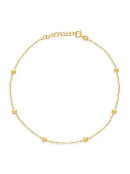 Saks Fifth Avenue | 14K Yellow Gold Tin Cup Beaded Anklet