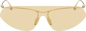 Gold Knot Shield Sunglasses
