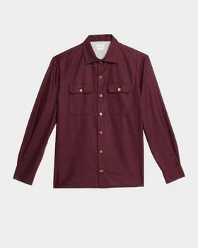 Brunello Cucinelli | Men
s Carded Flannel Overshirt