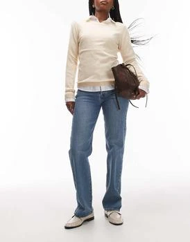 Levi's ribcage straight full length jeans in mid wash