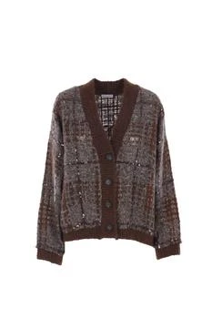 Brunello Cucinelli | Brunello Cucinelli V-Neck Embellished Cardigan