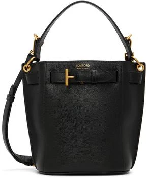Tom Ford | Black Mini Grained Leather Audrey Bucket Bag