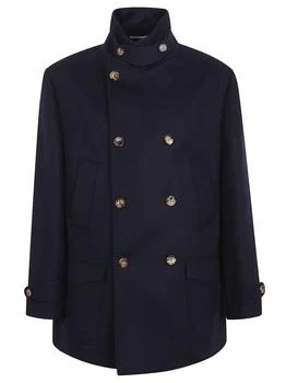 Brunello Cucinelli | Brunello Cucinelli Double-Breasted Long-Sleeved Coat