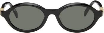 Gucci | Black Round Frame Sunglasses
