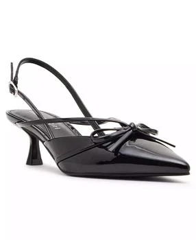Women
s Vixen Bow Slingback Kitten Heel Pumps