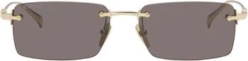 Gucci | Gold Rectangular Frame Sunglasses