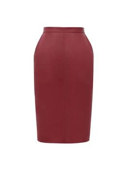 Yves Saint Laurent | Saint Laurent High-Waisted Leather Midi Skirt