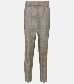 Brunello Cucinelli | Checked wool and cotton-blend pants