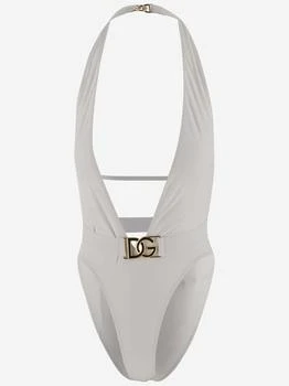 Dolce 
Gabbana | Dolce 
Gabbana DG Plaque One Piece Swimsuit