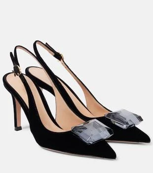 Gianvito Rossi | Jaipur 85 velvet slingback pumps