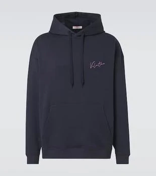 Valentino | Logo cotton-blend jersey hoodie