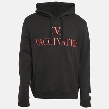 Valentino | Valentino Black Printed Cotton Hooded Sweatshirt L