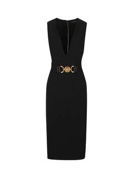 Versace | Versace V-Neck Sleeveless Midi Dress