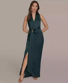Halter Ruched Gown