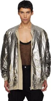 Rick Owens | Silver Concordians Jumbo Peter Flight Bomber Jacket