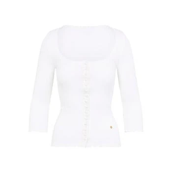 Chloé | Chloé Scoop-Neck Fitted Knit Cardigan