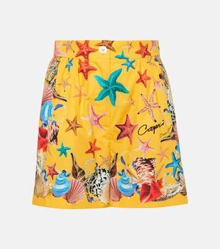 Dolce
Gabbana | Capri printed high-rise cotton shorts