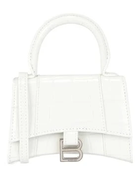 Balenciaga | Hourglass Xs Crocodile Embossed Top Handle Bag