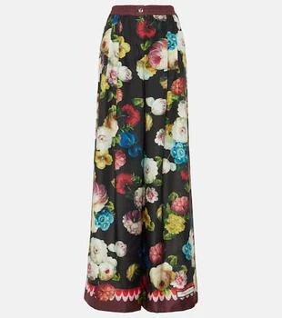 Dolce & Gabbana | Floral high-rise silk wide-leg pants