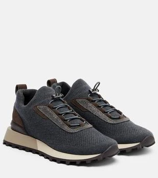Brunello Cucinelli | Runner suede-trimmed sneakers