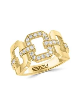 Effy | 14K Yellow Gold 
0.44 TCW Diamond Ring