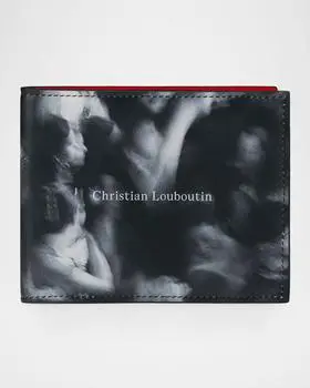 Christian Louboutin Men's Canopy Printed Leather Bifold Wallet