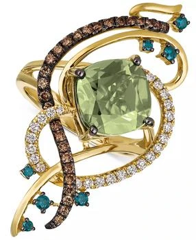 Le Vian | Exotics® Crazy Collection® Mint Julep Quartz™ (3-1/4 ct. t.w.) 
Diamond (3/4 ct. t.w.) Statement Ring in 14k Gold
