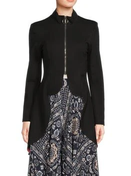 Ponte Tail Scalloped Jacket