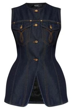 Versace | Versace Button-Up Denim Gilet