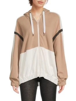 Brunello Cucinelli | Colorblocked Cotton Zip-Up Hoodie