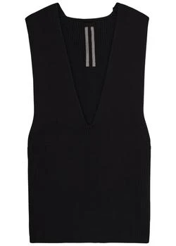 Rick Owens | V-neck ribbed wool tank